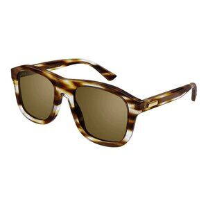 NWT GUCCI SUNGLASSES MEN BROWN AVIATOR EYEWEAR GUCCI